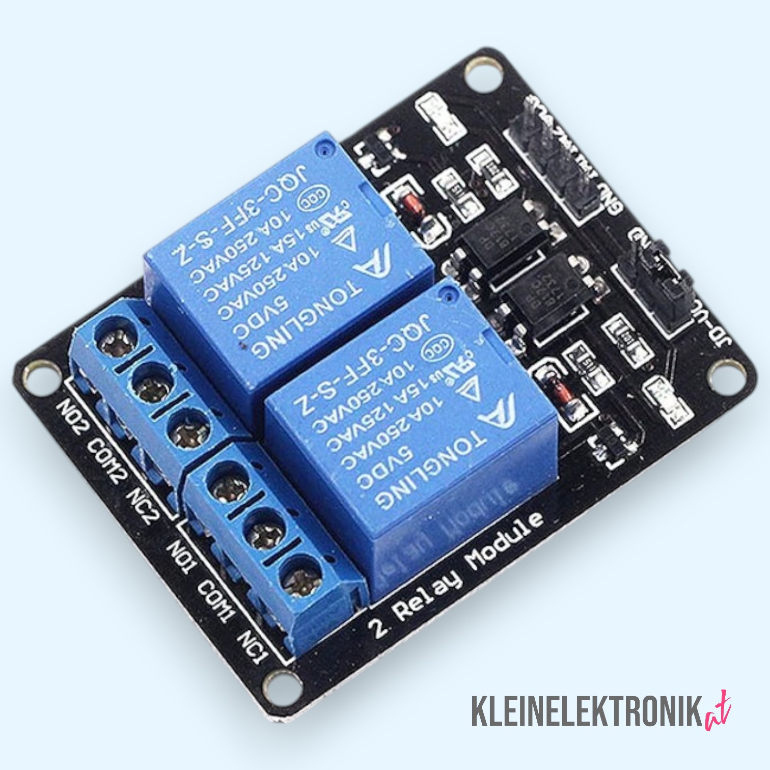 2-Kanal Relaismodul 5V – mit Optokoppler & Status-LEDs – Für Arduino, ESP32 & Raspberry Pi