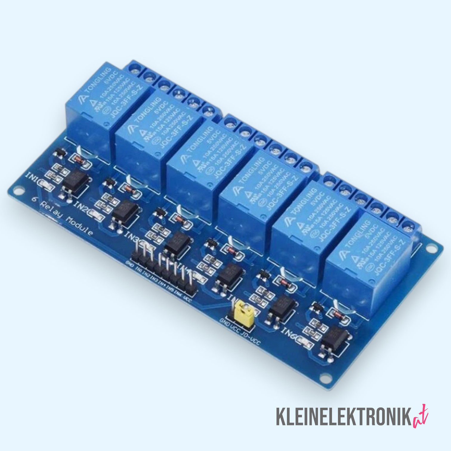 6-Kanal Relaismodul 5V – mit Optokoppler & Status-LEDs – Für Arduino, ESP32 & Raspberry Pi
