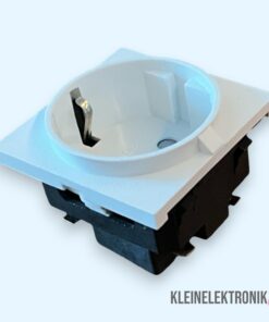 Einbausteckdose 5×5 cm mit Kinderschutz – 16A / 250V – Für Möbel, Wände & DIY-Projekte