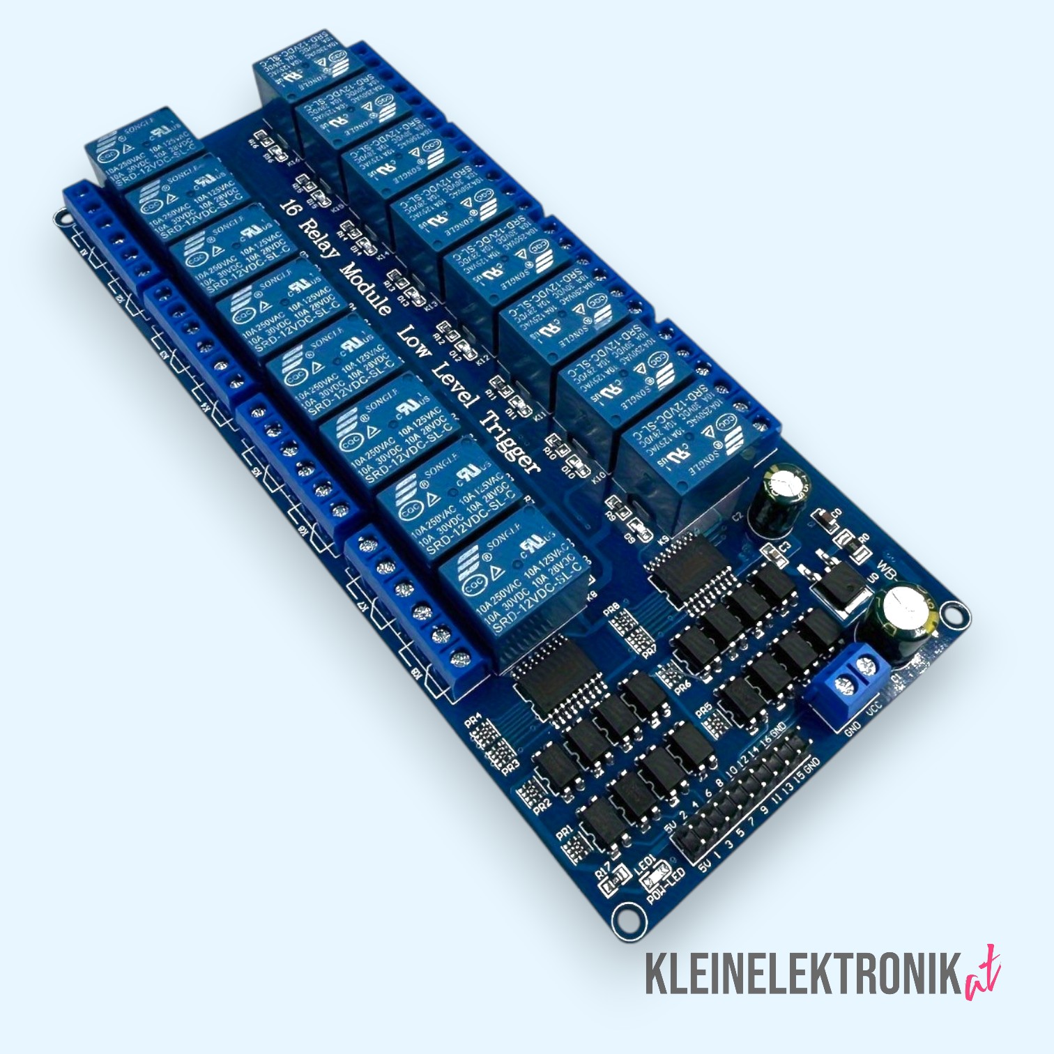 16-Kanal 12V Relais-Modul mit Optokoppler für Arduino, ESP32 & Raspberry Pi