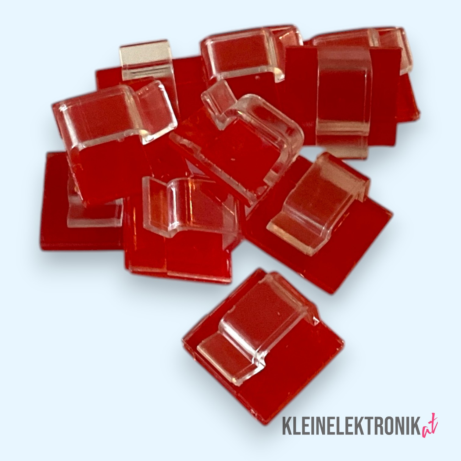 10× selbstklebende Kabelclips – 15×15×8 mm – mit starkem Industriekleber für saubere Kabelverlegung