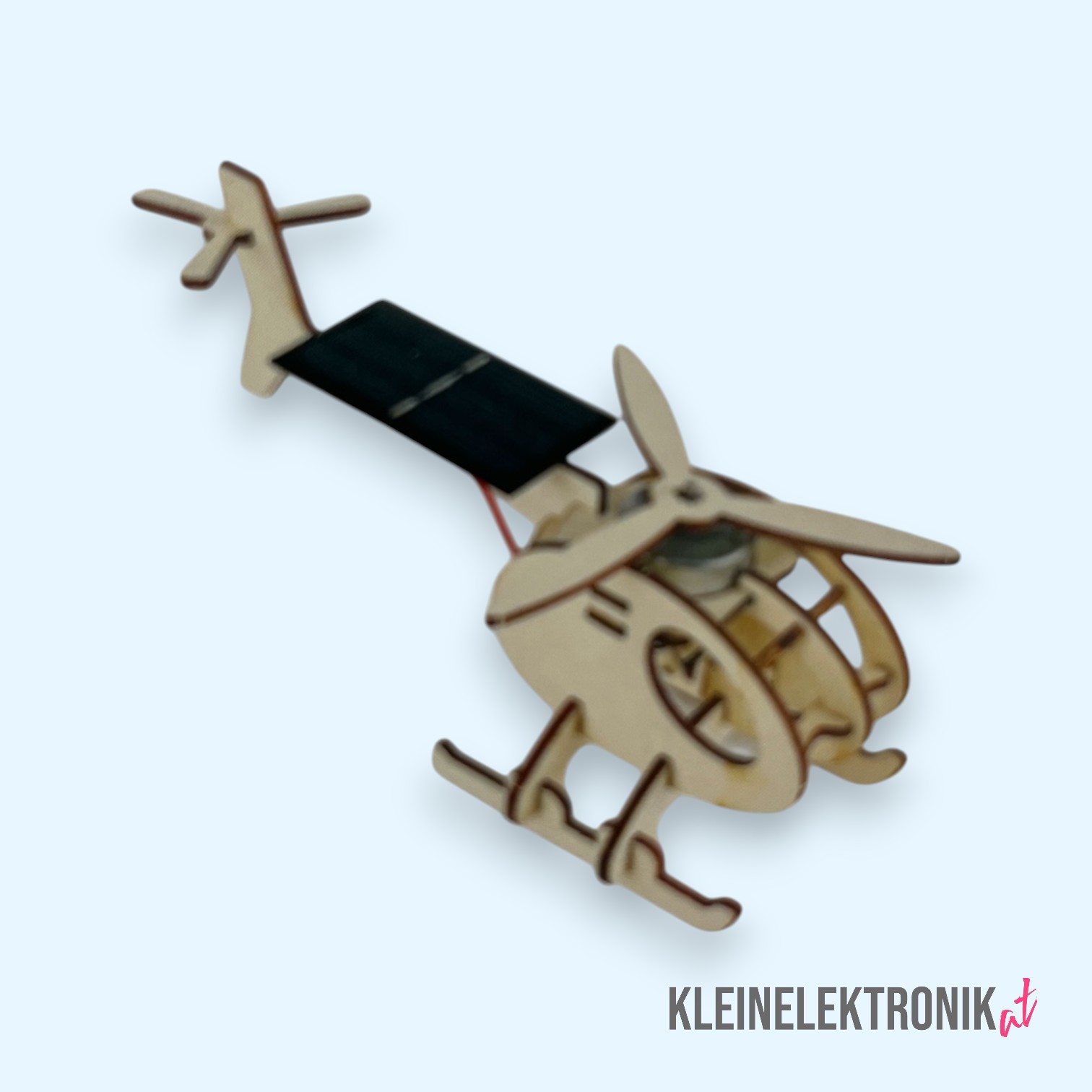 DIY Solar Helikopter Bausatz aus Holz – Lernspielzeug mit Solarantrieb ohne Batterien