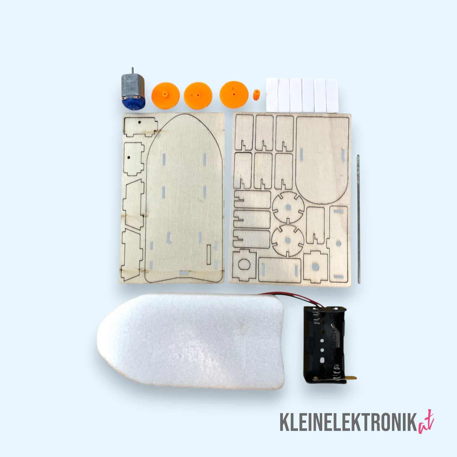 DIY Hovercraft Bausatz aus Holz – Sumpfboot mit Doppel-Propellerantrieb zum Basteln – Bild 2