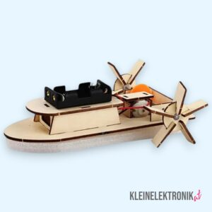 200109 DIY Hovercraft Bausatz aus Holz – Sumpfboot mit Doppel-Propellerantrieb zum Basteln