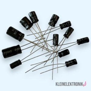 200114 Elektrolytkondensator-Sortiment 12-tlg. – 12 Werte (1µF-470µF) für Arduino