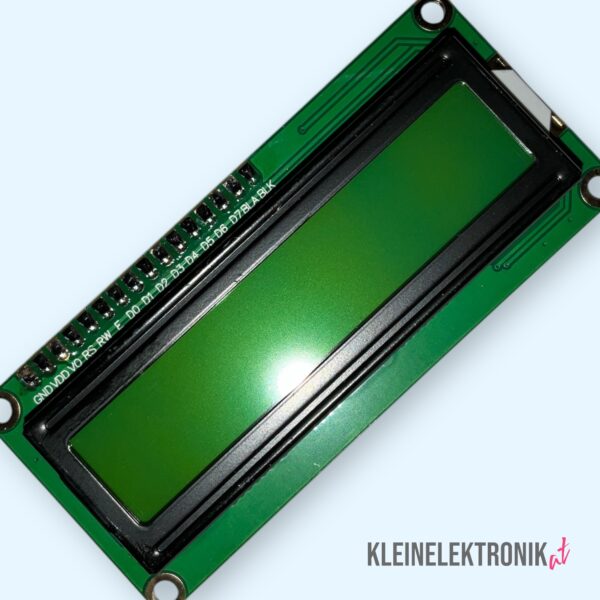 200115 LCD 1602 Display (16x2 Zeichen) mit I2C Modul, grüner Hintergrund, für Arduino