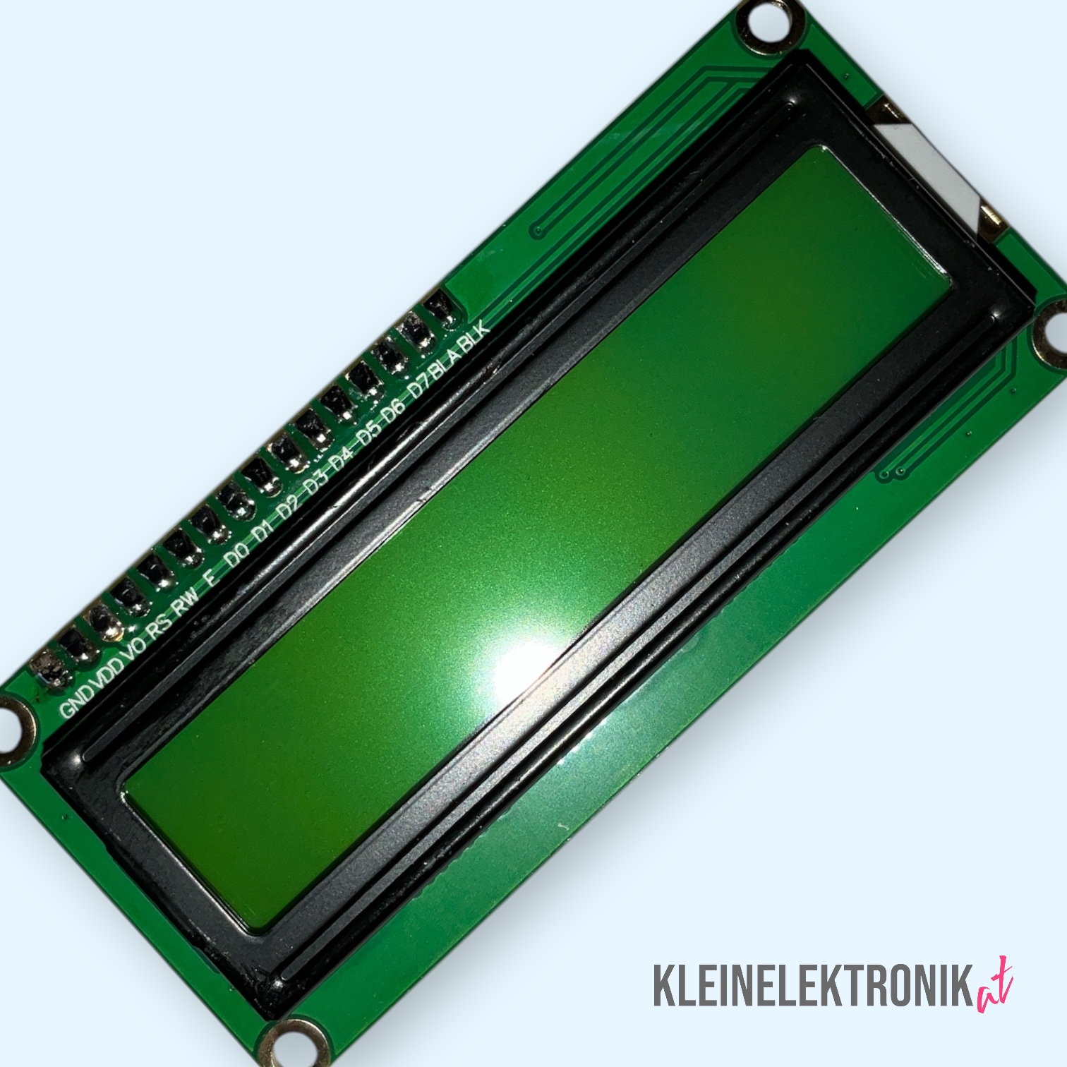 LCD 1602 Display (16x2 Zeichen) mit I2C Modul, grüner Hintergrund, für Arduino