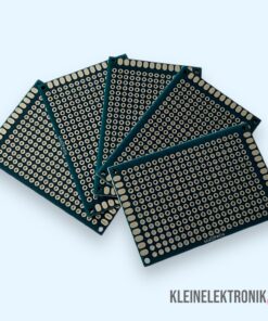 5er Set Prototypen Platinen 4x6 cm | Doppelseitige Lochrasterplatinen 2.54mm Raster