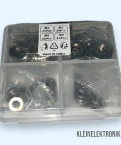 Unterlegscheiben Sortiment 95-teilig M4, M5, M6, M8 Edelstahl A2 in Sortimentsbox