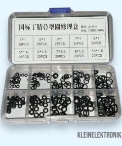 O-Ring Sortiment 225-teilig NBR Dichtringe 10 Größen (4mm-10mm) in Sortimentsbox