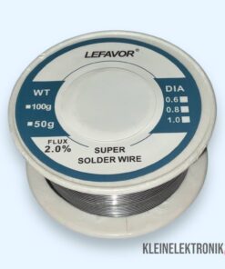 Lötzinn 100g Rolle (0.8mm) mit Flussmittelseele (2.0%) | Sn60/Pb40 für Elektronik