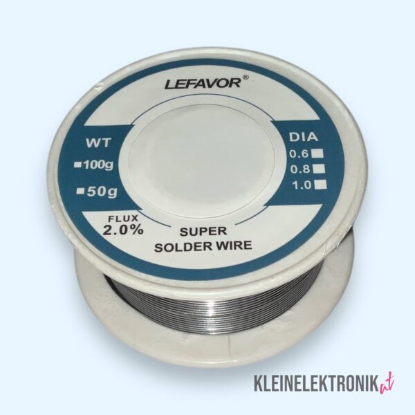 20251025_110326 Lötzinn 100g Rolle (0.8mm) mit Flussmittelseele (2.0%) | Sn60/Pb40 für Elektronik