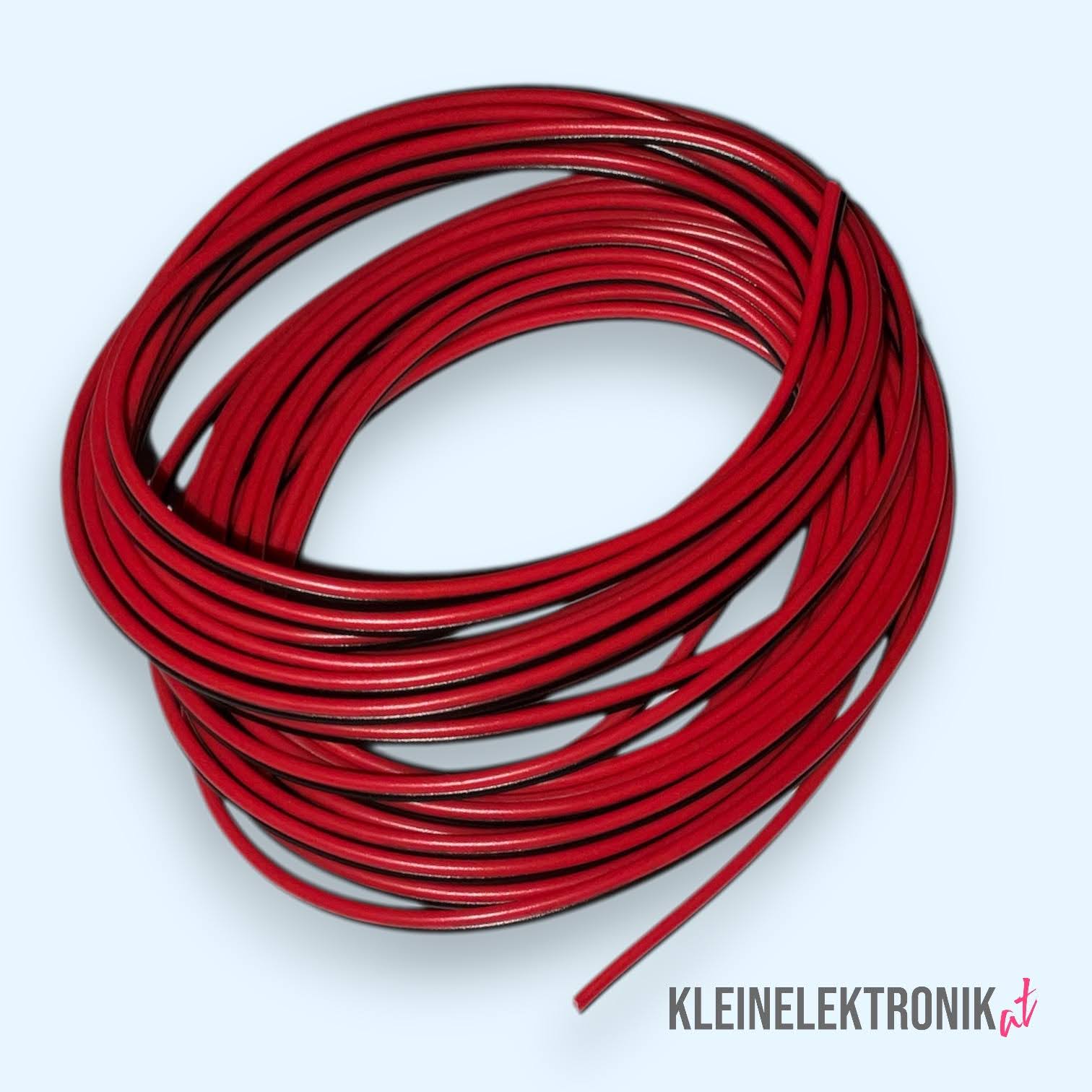 5m Zwillingslitze 2-adrig Rot/Schwarz 22AWG (0.34mm²) | 5 Meter Kabelrolle