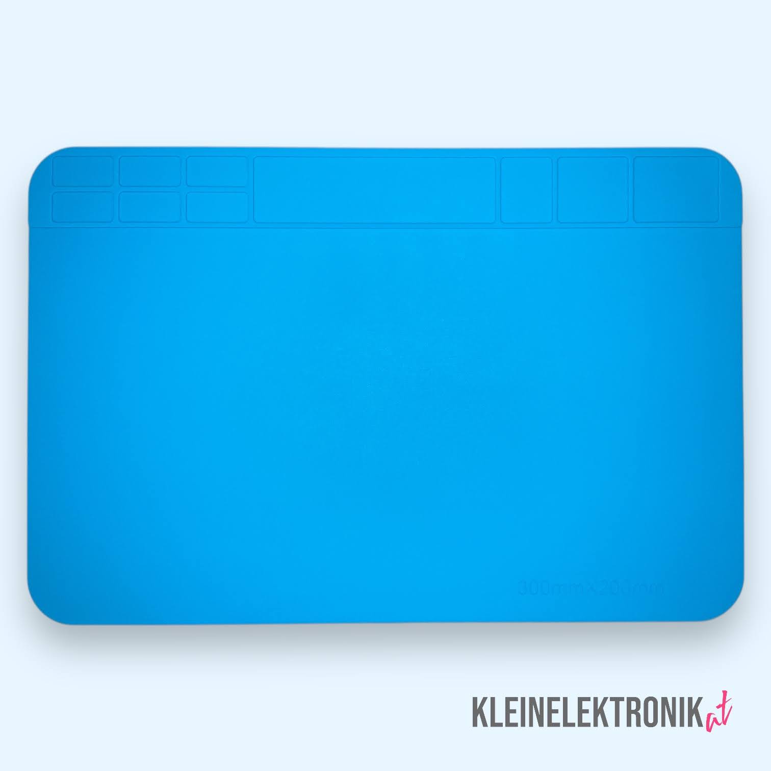 Lötmatte Silikon Hitzebeständig 500°C Antistatisch Blau 300x200mm S-100