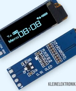 0,91 Zoll OLED Display Modul 128x32 Pixel I2C (IIC) Schnittstelle mit SSD1306-Treiber
